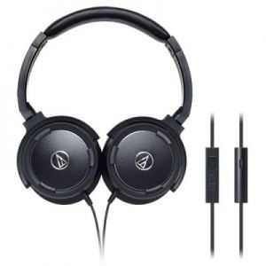 Audio-Technica ATH-WS55IBK- Słuchawki nauszne, solid bass, ipod, czarne